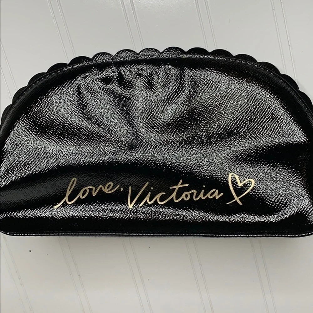 Victoria’s Secret Black Gold Cut Out Makeup Bag. SM1688